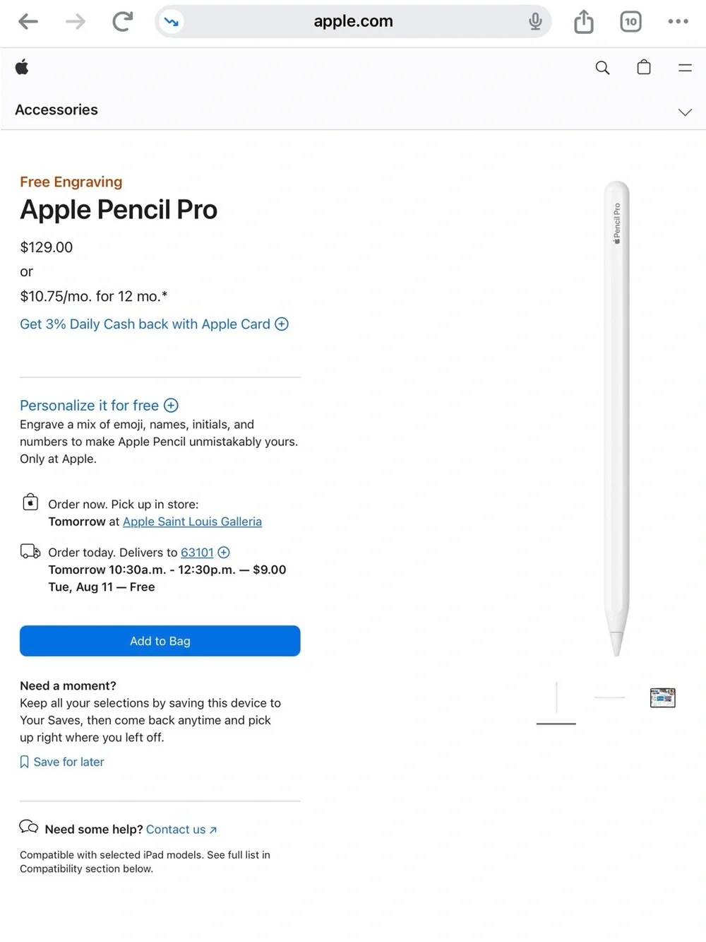 *NEW IN BOX* Apple Pencil (2nd Generation) White